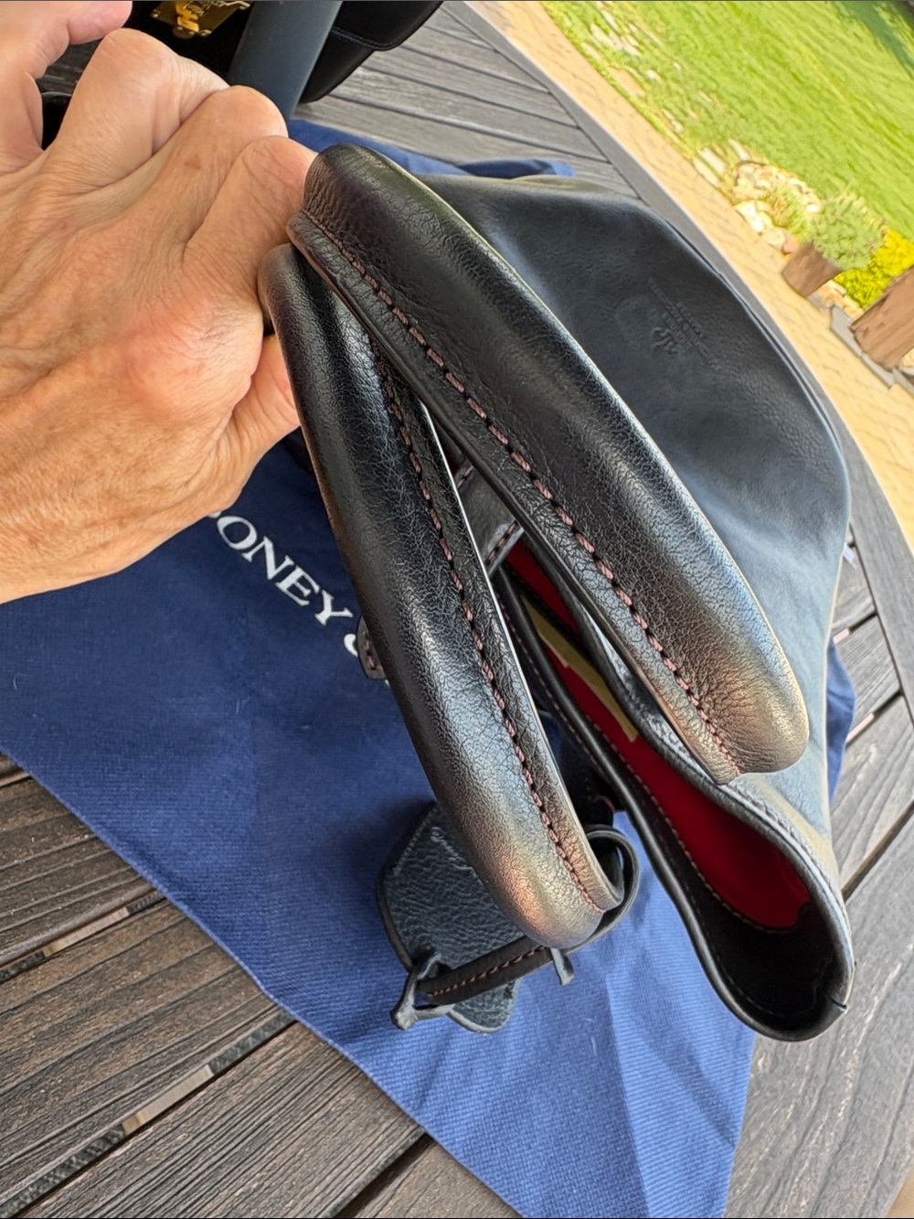 Dooney & Bourke Black Leather Bucket Bag. - Picture 10 of 14